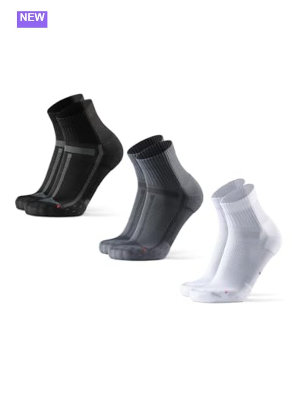 Quarter Running Socks Polypropylene Moisture Wicking Athletic 3 Pack